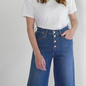 Levi's Mile High Cropped Wide Leg Jeans